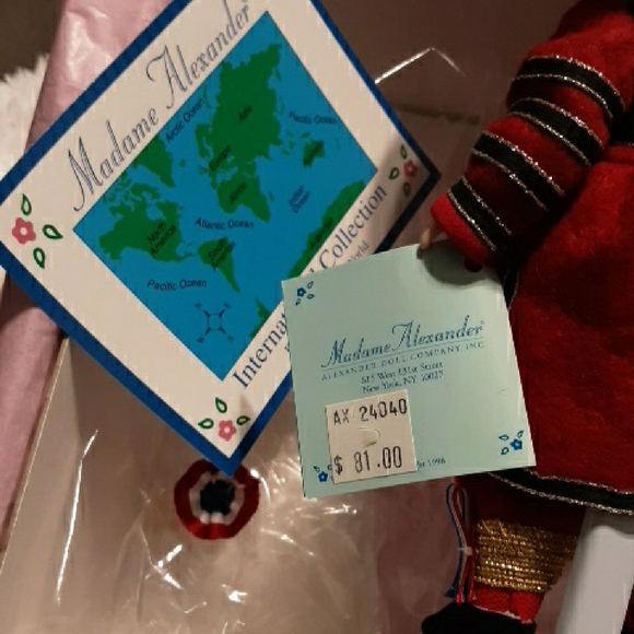 Madame Alexander Doll in Red with Black and Gold Details With Stand - Picture 6 of 10